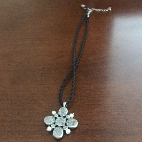 Lia Sophia pendant on black fabric cord - Picture 10 of 12